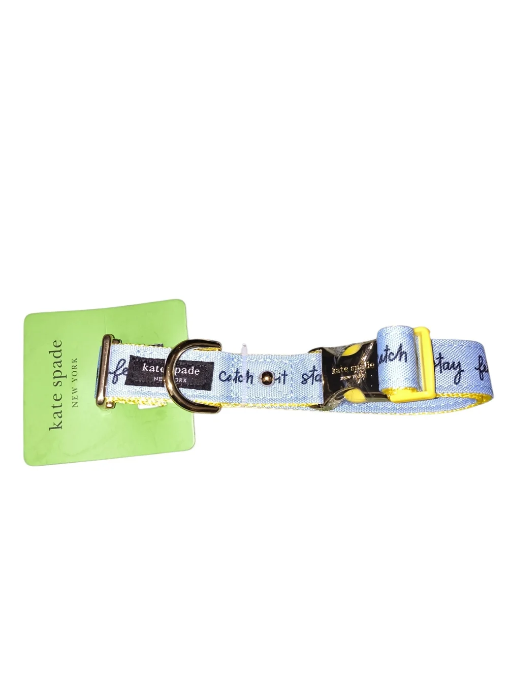 Kate Spade New York Polyester Raining Cats & Dogs Collar,Large: 15 to 24-in neck